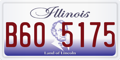IL license plate B605175