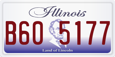 IL license plate B605177