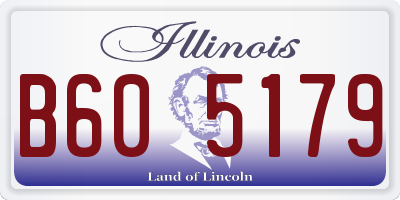 IL license plate B605179