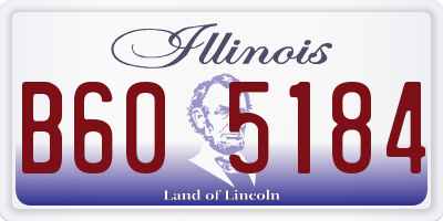 IL license plate B605184