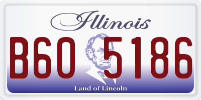 IL license plate B605186