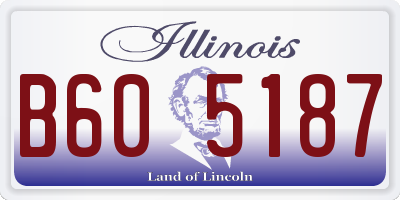 IL license plate B605187