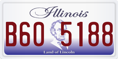 IL license plate B605188