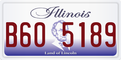 IL license plate B605189