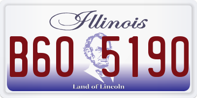IL license plate B605190