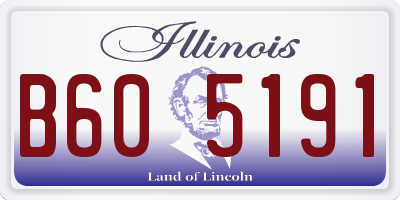 IL license plate B605191