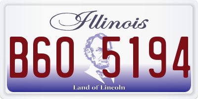IL license plate B605194