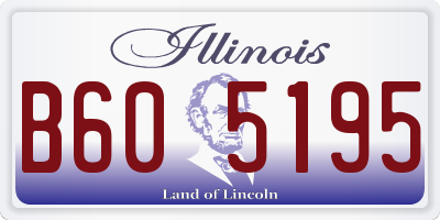 IL license plate B605195