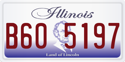 IL license plate B605197
