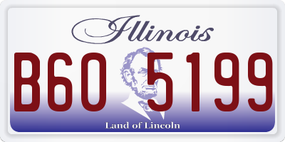 IL license plate B605199