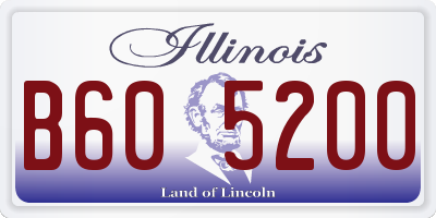 IL license plate B605200