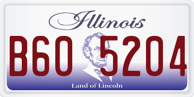 IL license plate B605204