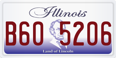 IL license plate B605206