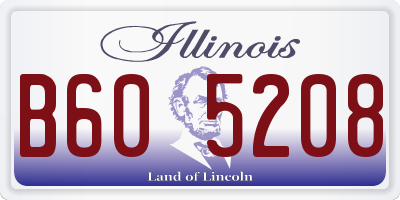 IL license plate B605208