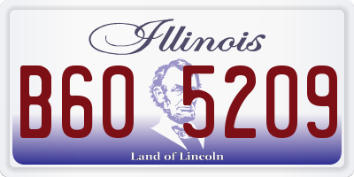 IL license plate B605209
