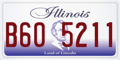 IL license plate B605211