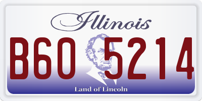 IL license plate B605214