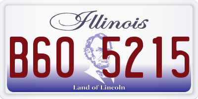 IL license plate B605215