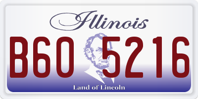 IL license plate B605216