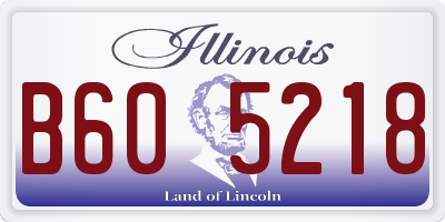 IL license plate B605218