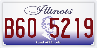 IL license plate B605219