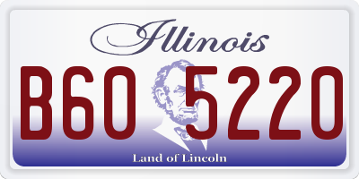 IL license plate B605220