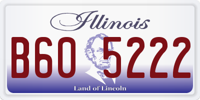 IL license plate B605222