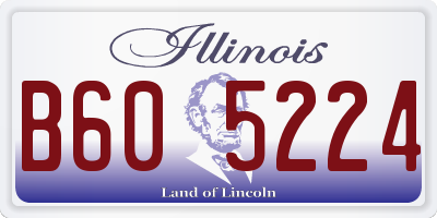 IL license plate B605224