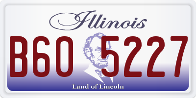 IL license plate B605227