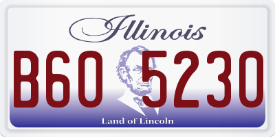 IL license plate B605230