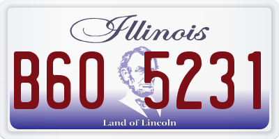 IL license plate B605231
