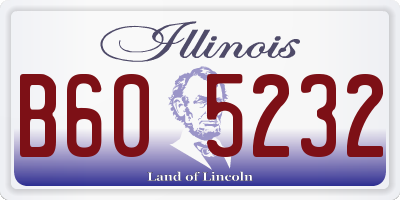 IL license plate B605232