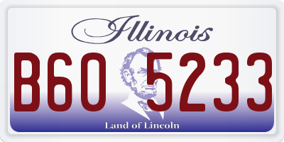 IL license plate B605233