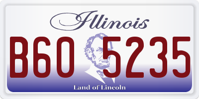 IL license plate B605235