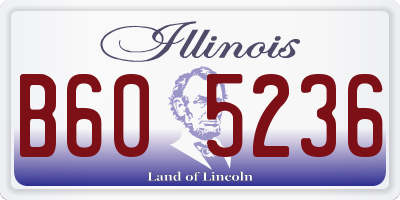 IL license plate B605236