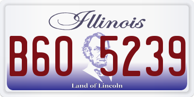IL license plate B605239
