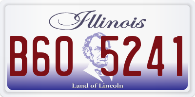 IL license plate B605241