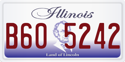 IL license plate B605242