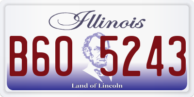 IL license plate B605243
