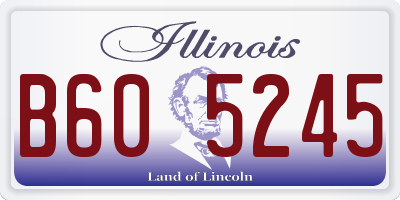 IL license plate B605245
