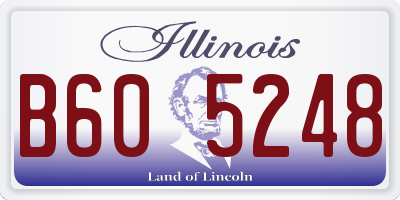 IL license plate B605248