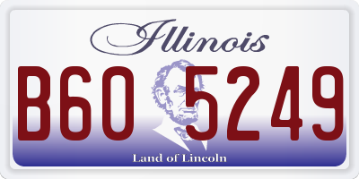IL license plate B605249