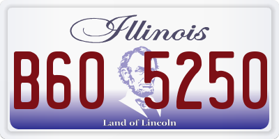 IL license plate B605250