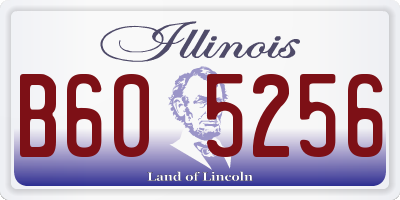 IL license plate B605256