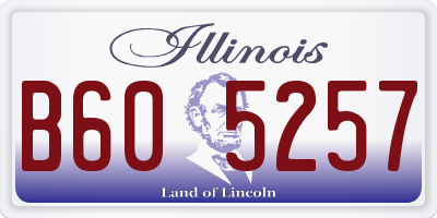 IL license plate B605257