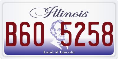 IL license plate B605258