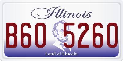 IL license plate B605260