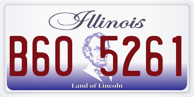 IL license plate B605261