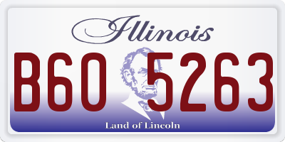 IL license plate B605263