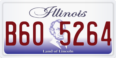 IL license plate B605264